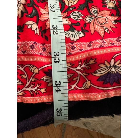 LEANI BOHO BORDER PRINT DRAWSTRING WAIST RAYON DRESS S - Picture 8 of 8